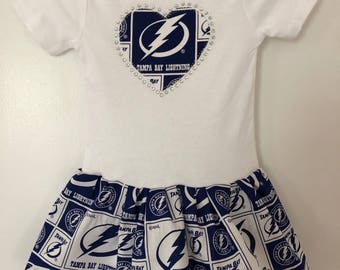 Tampa Bay Lightning Inspired Infant Dress