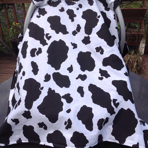 Light Pink Cow Print Car Seat Covers