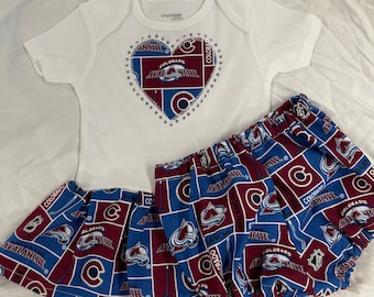 Colorado Avalanche Inspired Infant Dress
