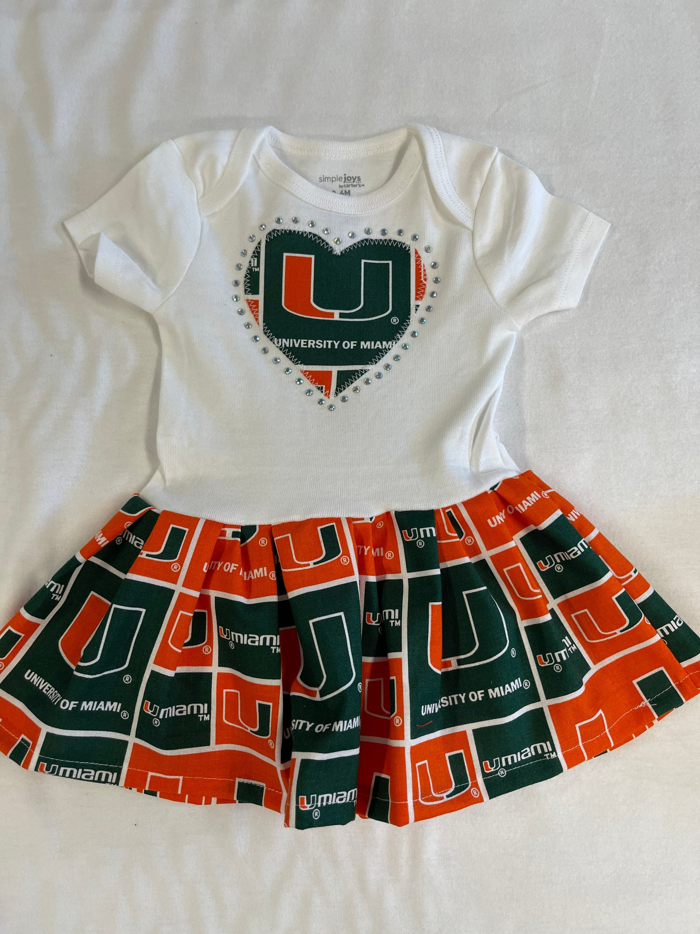Miami hurricanes top baby girl clothes