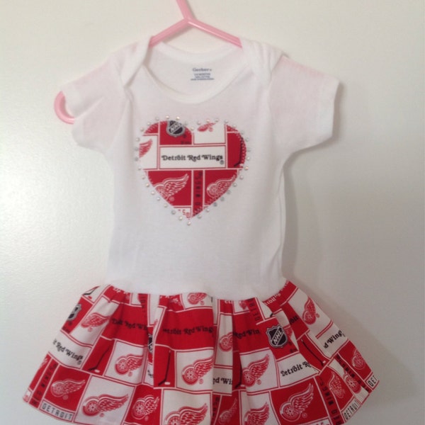 Detroit Red Wings Inspired Infant Dress