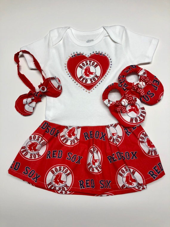 Boston Red Sox Inspired Baby Cominghome Outfit Etsy