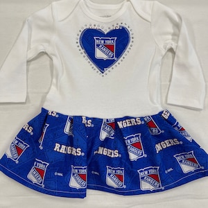 New York Rangers Inspired Infant Dress image 1