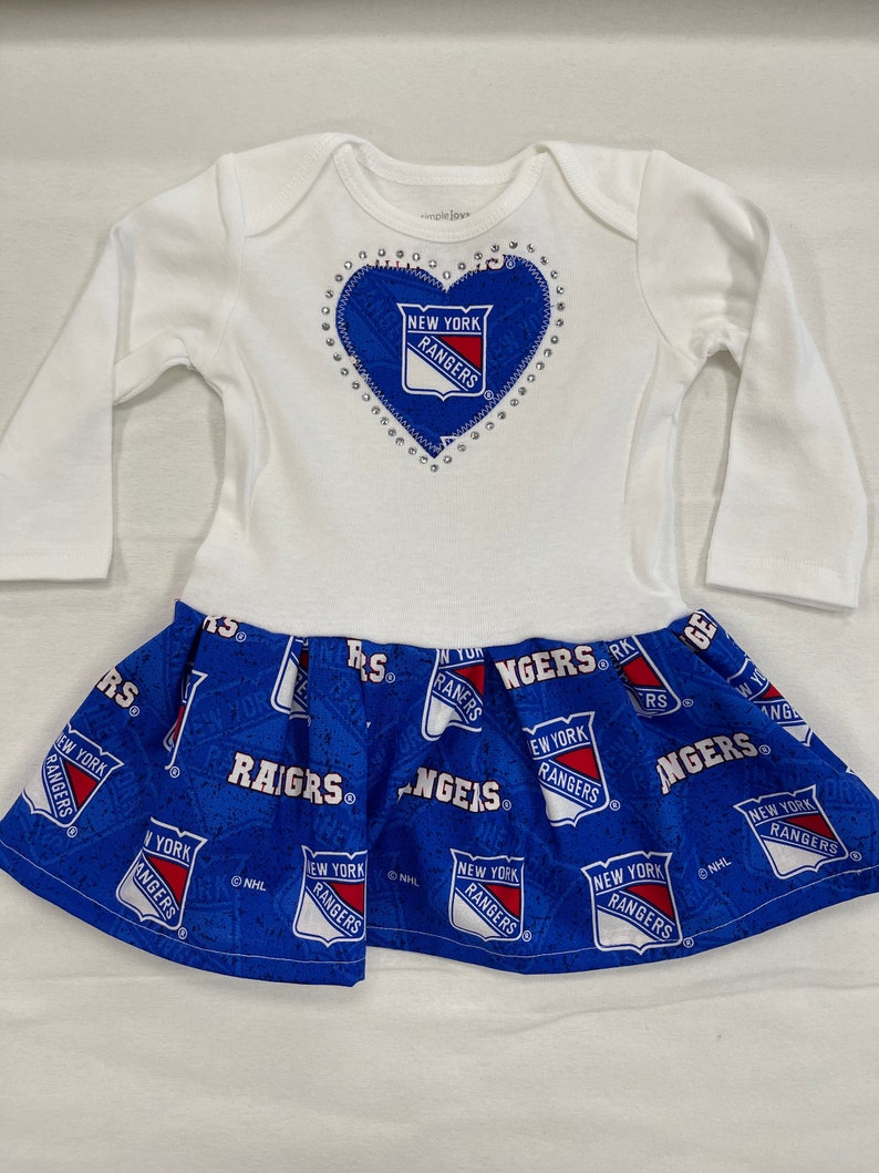 New York Rangers Inspired Infant Dress image 1