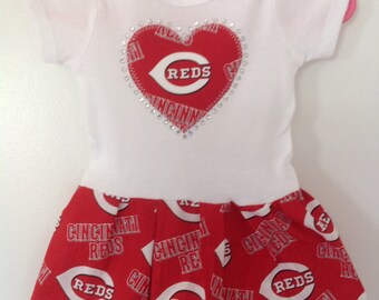 Outerstuff Cincinnati Reds Girls Baby Team Sparkle Clothing Apparel 2 Piece... 