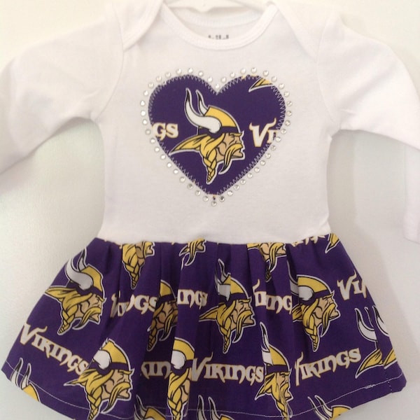 Minnesota Vikings  Inspired Infant Dress