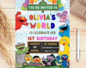 Redigerbar födelsedagsinbjudan | Söt födelsedagsinbjudan | Barnfödelsedagsinbjudan | Digital nedladdning | Söt födelsedagsfest | Canva-mall