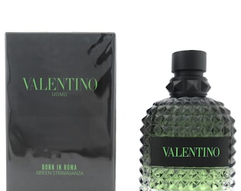 Valentino Uomo Born in Roma Green Stravaganza EDT Spray 100 ml / Perfume de lujo para hombre / Fragancia fresca y elegante / Nuevo