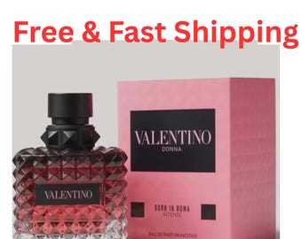 Valentino Donna Born In Roma Intense Eau De Parfum para mujer 3.3 / 3.4 oz / Perfume de lujo con fragancia ámbar / Perfume de diseño de larga duración