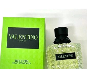Valentino Donna Born in Roma Green Stravaganza EDP Spray 100 ml / Perfume de lujo para mujer / Fragancia floral elegante y fresca