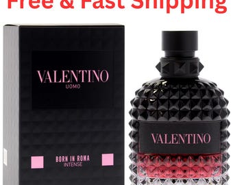 Nuevo Valentino Born In Roma Intense Eau De Parfum 100 ml (3.4 oz) Lujosa fragancia de larga duración con cálido aroma a vainilla y ámbar.