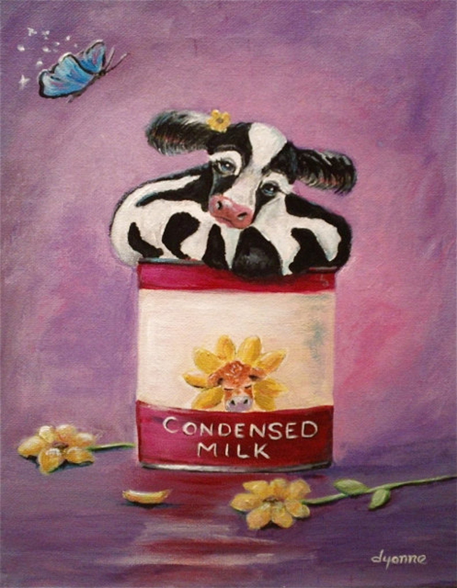 Condensed Milk Whimsical Cows by Dyanne Parker Etsy