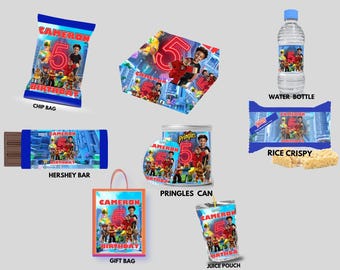 Editable ROBLOX Chip bag template - Roblox Party Favor - Instant Download