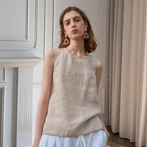 Women Linen Top , Simple Linen Blouse , Loose Linen Shirt , Linen Tunic , Summer Clothing, Handmade Clothing For Women