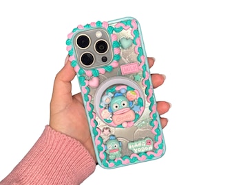 Hangyodon Ribbon Decoden Phone Case with Magsafe Phone Grip for any phone model iPhone/ Android