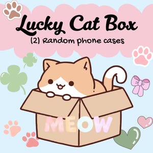 LUCKY CAT BOX: (2) Random phone cases - for any phone model iPhone/ Android