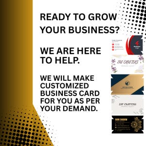 Tarjeta de presentación personalizable / Diseño elegante y con estilo para propietarios de pequeñas empresas