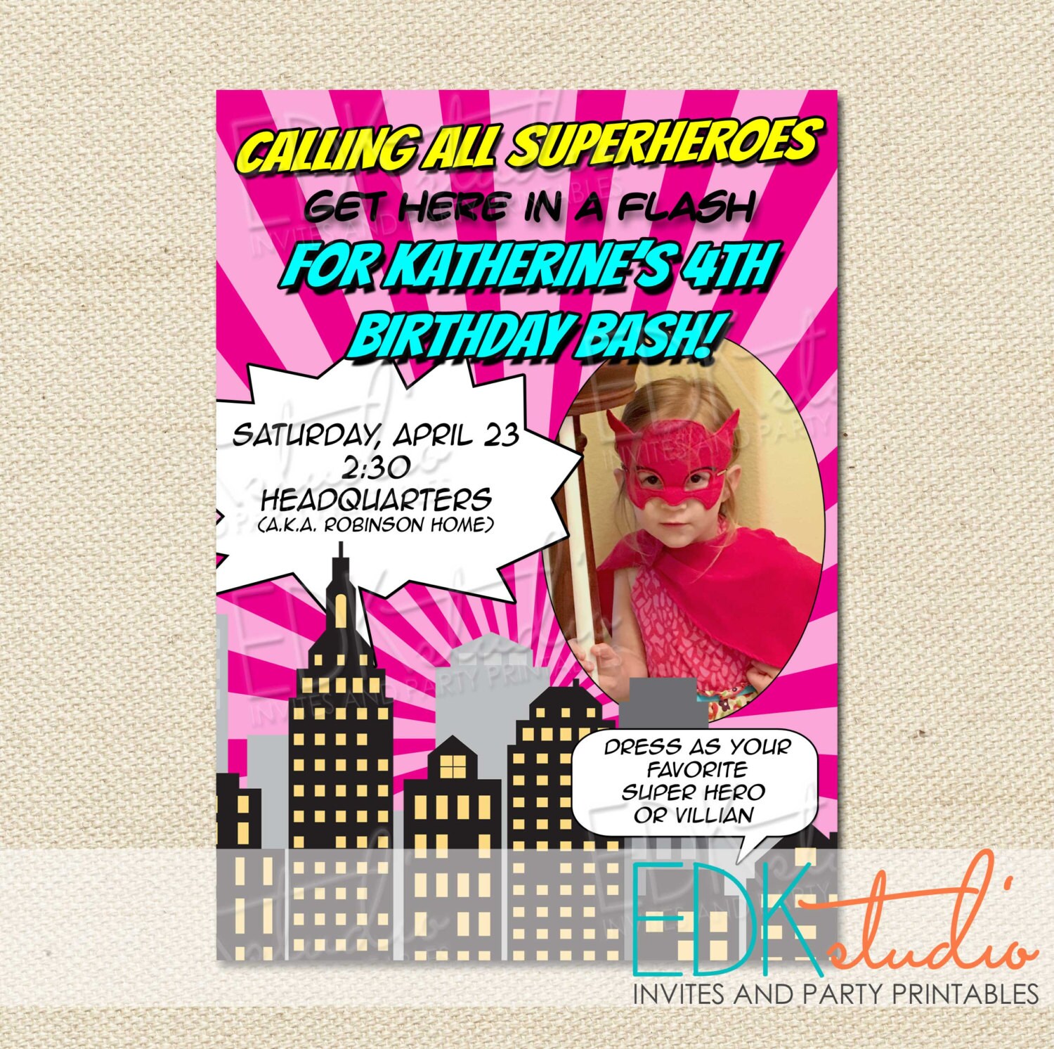Superhero Birthday Party Invitation Girl Superhero Pj Masks Etsy India Superhero Birthday Party Invitation Girl Superhero Pj Masks Etsy India