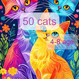 Super cute cats for coloring