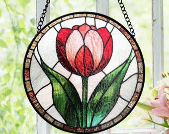アクリル板 花 ステンド グラス チューリップ ステンドグラス - Etsy