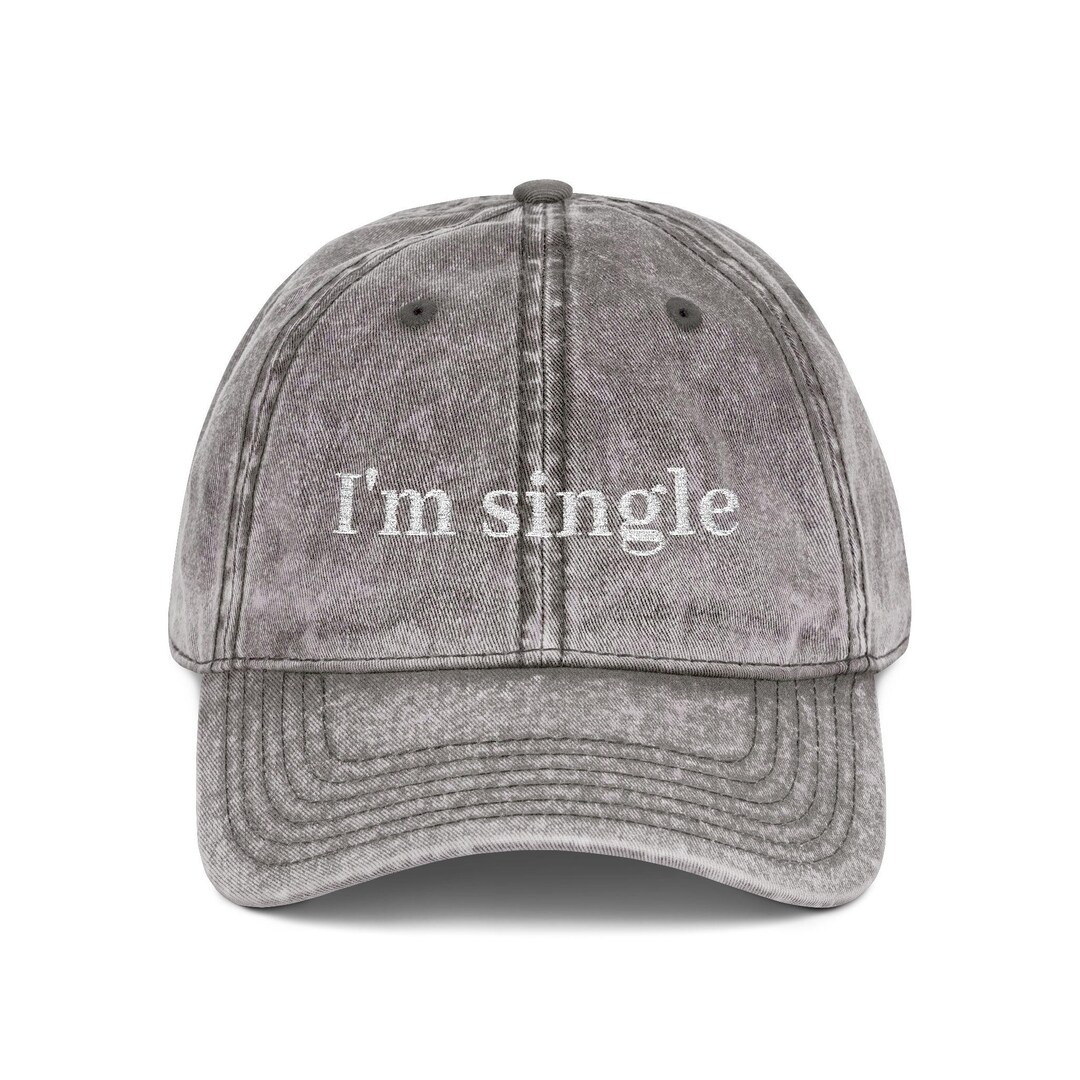 Single Hat I'm Single Hat, Funny Minimalist Cap, Single Girl Gift, Funny Quote Hat ...