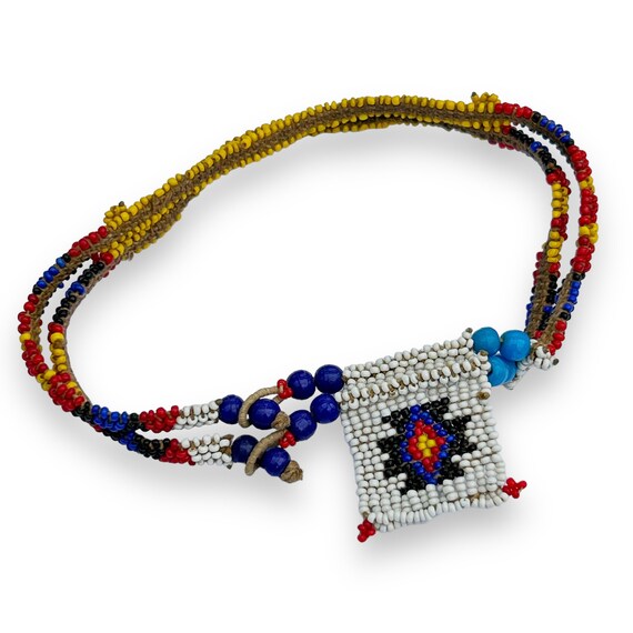 Antique African Tribal Zulu Bead Work Love Letter Nec… - Gem