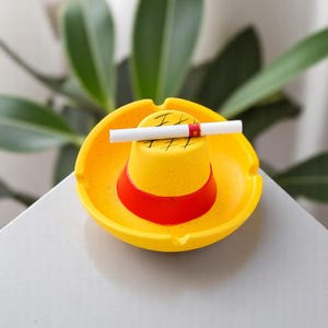 One Piece Inspired Ceramic Ashtray | Unique Handmade Cool Ash Tray | Office & Home Decor | Anime Smoker Gift for Him Her | Funky Collectible