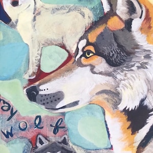 Conjunto de 3 cartas Lobo Cinzento Mexicano