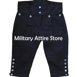 18Th Century Breeches Uniform Breeches Revolutionary Breeches Colonial Breeches Men Navy Blue Breeches With Plain Brass Buttons Quick Ship