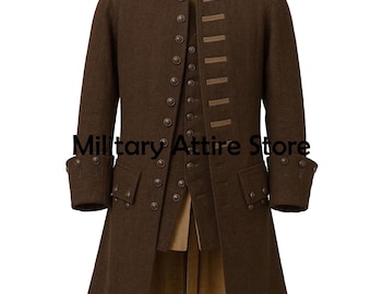 メンズ 19世紀カーキダスターコート - ウエスタンカウボーイアウトロー