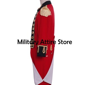 Men's Colonial Military Uniform Tailcoat Costume Coat, Red Wool Military Frock Coat, Colonial Regency Uniform, Medieval Victorian Coat, British Officer coat, British Uniform Coat, British Royal coat, Ceremonial coat, British outfit, Regency coat, British war coat, Napoleonic coat, Historical coat, Colonial Military coat, Tailcoat Costume, Medieval Victorian Coat