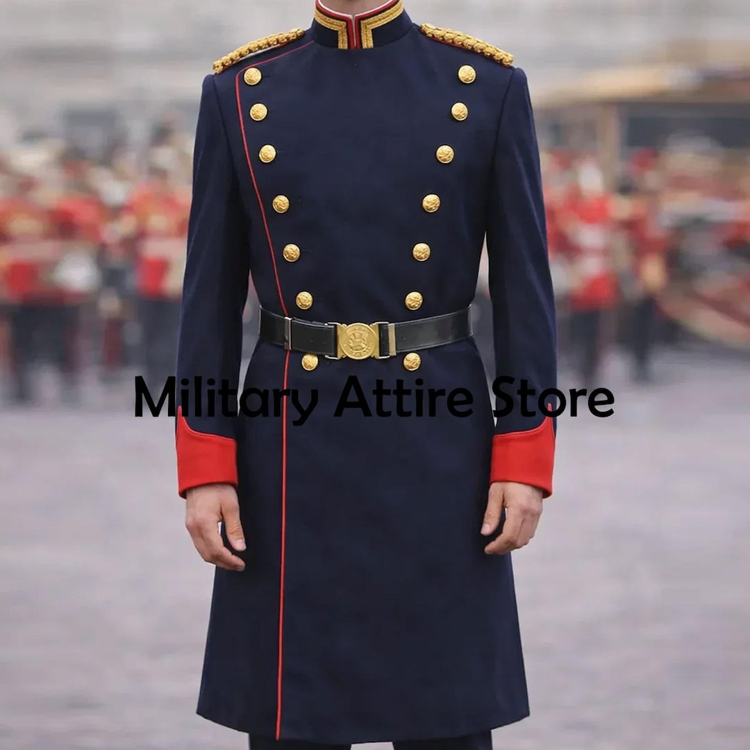 Blue Color Uniform Ceremonial Uniform, Navy Blue Officer Parade Dress, Honor Military ...
