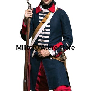 Uniforme del Royal Scottish Regiment 1750, cappotto della Royal Navy del XVIII secolo, Regiment du Royal Ecossaise, cappotto da guerra franco-indiano dei soldati della guardia dell&#39;esercito