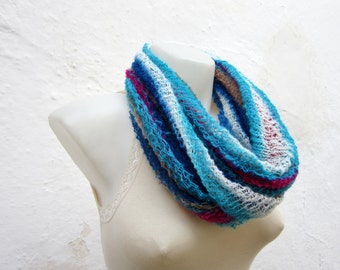 Infinity Cowl,Knit Cowl Scarf,infinity Scarf,Circle Scarf