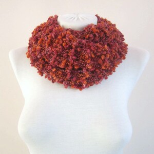 Knit Scarf, Cowl Scarves, infinity Chunky Accessories, Circle Foulard, knitting Loop Scarf, Neckwarmer, image 4