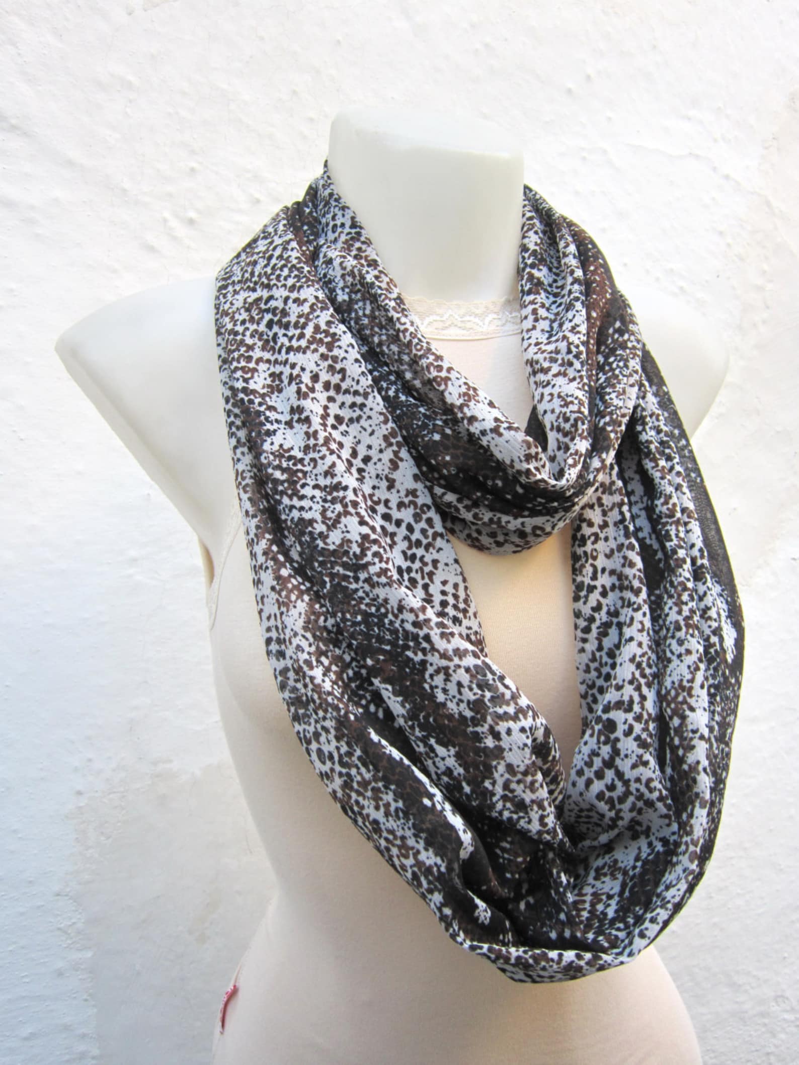 Snakeskin Scarf Snake Animal Infinity Scarf Autumn Winter Etsy