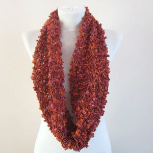 Knit Scarf, Cowl Scarves, infinity Chunky Accessories, Circle Foulard, knitting Loop Scarf, Neckwarmer, image 3