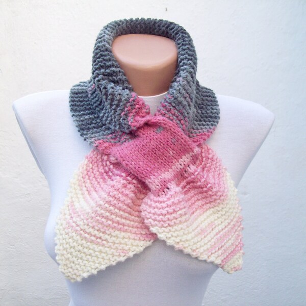 Cowl- Hand Knitted Neck Warmer  - Women Holiday Accessories Spring Celebrations