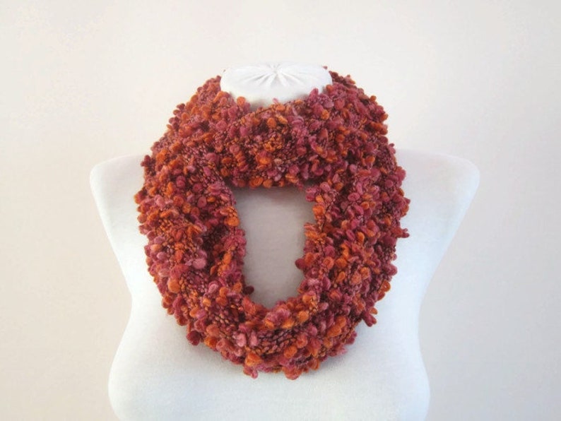 Knit Scarf, Cowl Scarves, infinity Chunky Accessories, Circle Foulard, knitting Loop Scarf, Neckwarmer, image 1