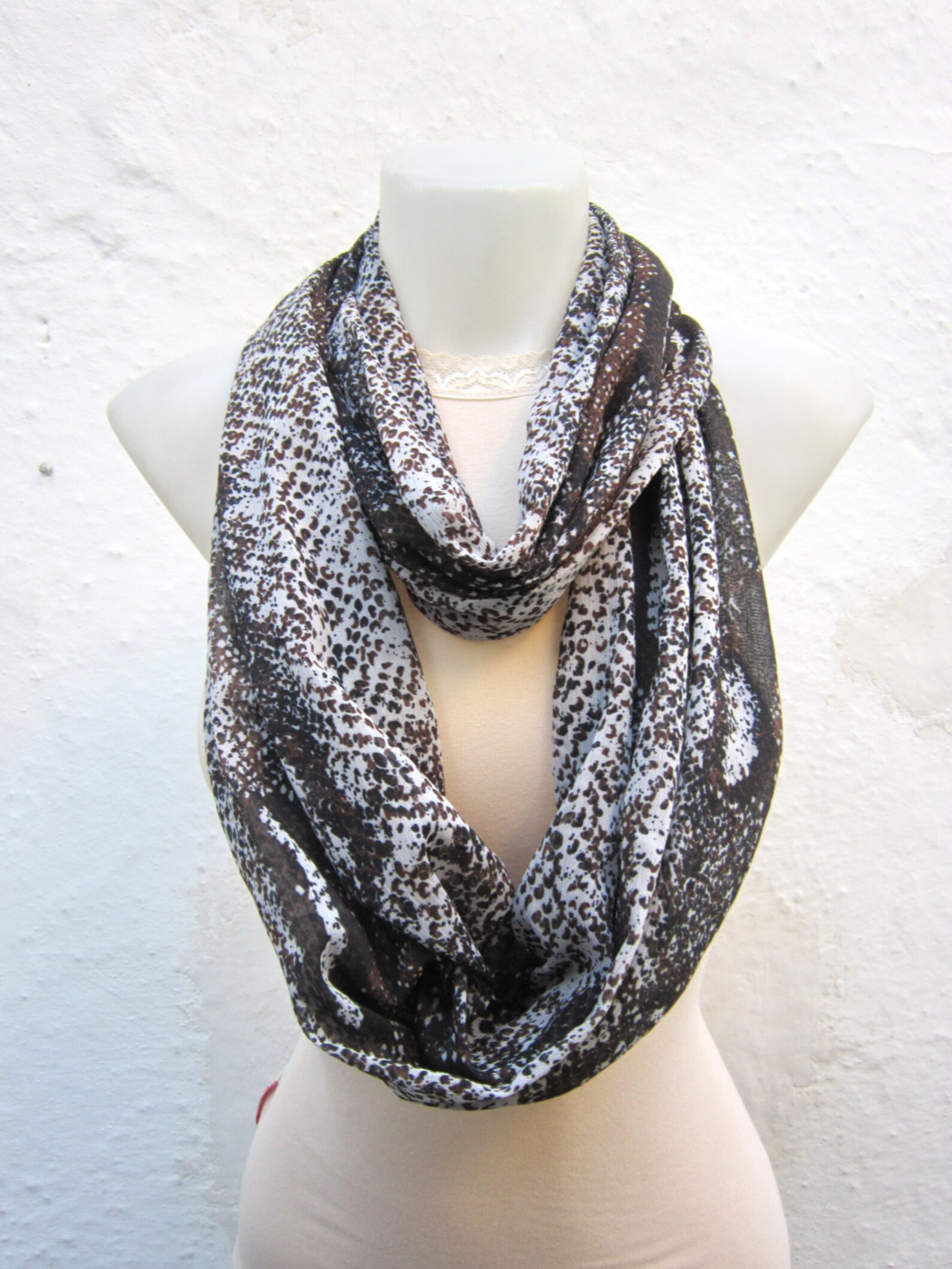 Snakeskin Scarf Snake Animal Infinity Scarf Autumn Winter Etsy