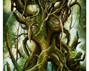Art Print - Enchanted Woods - Magic Tree - A3 (11.7x16.5)  Print by John Emanuel Shannon