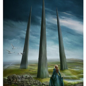 Art Print Awen The Three Rays A3 11.7x16.5 print by John Emanuel Shannon image 1