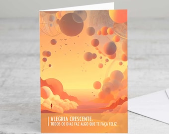 PT - Inspirational Greetings Cards  - Growing Joy -  Daily Mantra, Empowerment Gift, HSP & Sensitive People, Mindfulness.