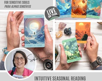Live Seasonal Card Reading - Intuitive Session for Sensitive People HSPs,  Empaths, Realign with Nature's Cycles, Equinox, Zoom Reading