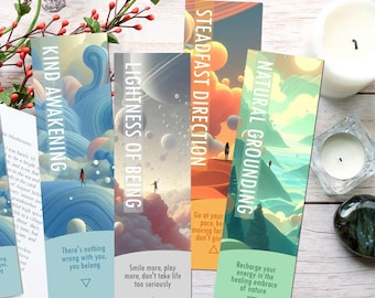 UK - Sensitivity and Empathy - Inspirational Bookmarks.  Reading Companion,  Daily Mantra,  Empowerment Gift,  HSP & Sensitive People.