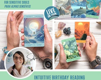 Live Birthday Card Reading - Intuitive Session for Sensitive People HSPs and Empaths, Spiritual Guidance and Powerful Insights, Zoom Reading