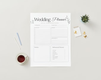 Wedding Planner Printable | Bride To Be Checklist (Instant Download)