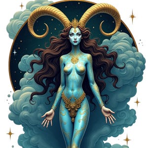 Déesse du Zodiaque céleste png, signe capricorne, astrologie png, signes du zodiaque clipart fille, clipart horoscope, journal du zodiaque