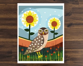 Garden Owl Art Print