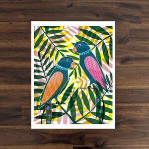 Two Parrots Art Print